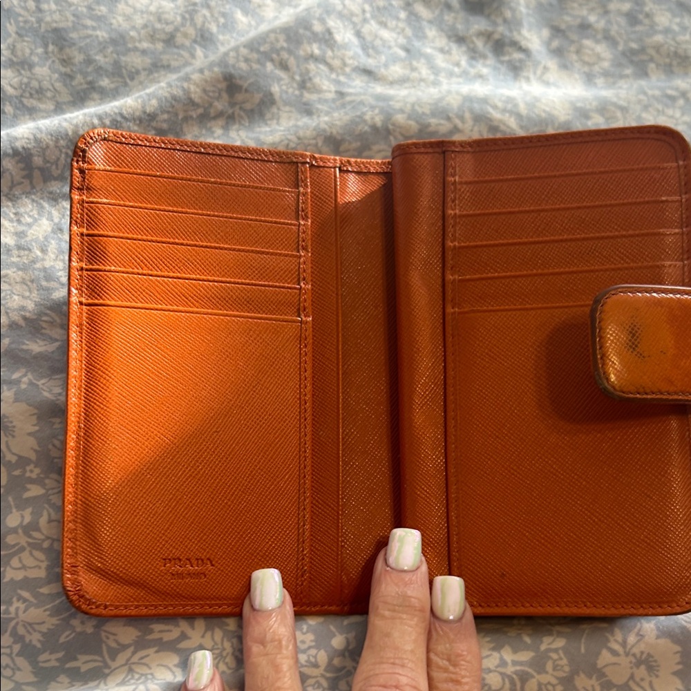 Prada Tangerine Leather Wallet - Picture 7 of 14